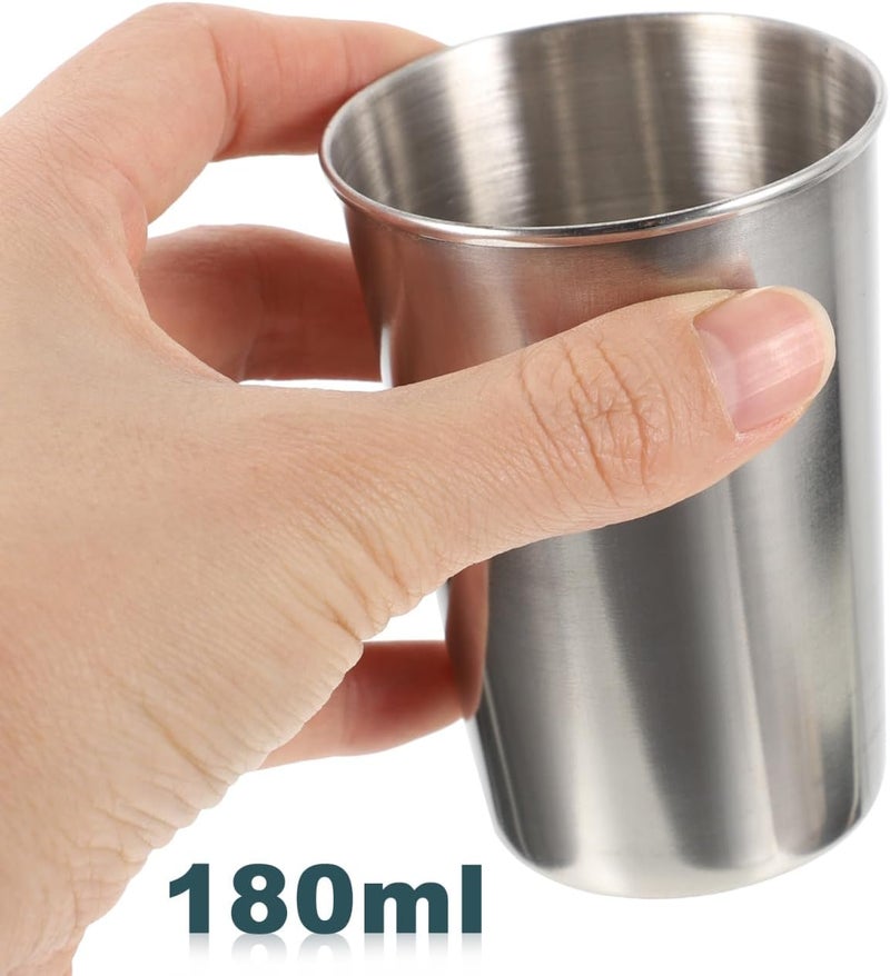SOLUSTRE Stainless Steel Bathroom Tumbler Cup 3.35 Inch Water Cup Multi-Use for Toothbrush Mouthwash Beverages and Parties Easy to Clean - Image 3